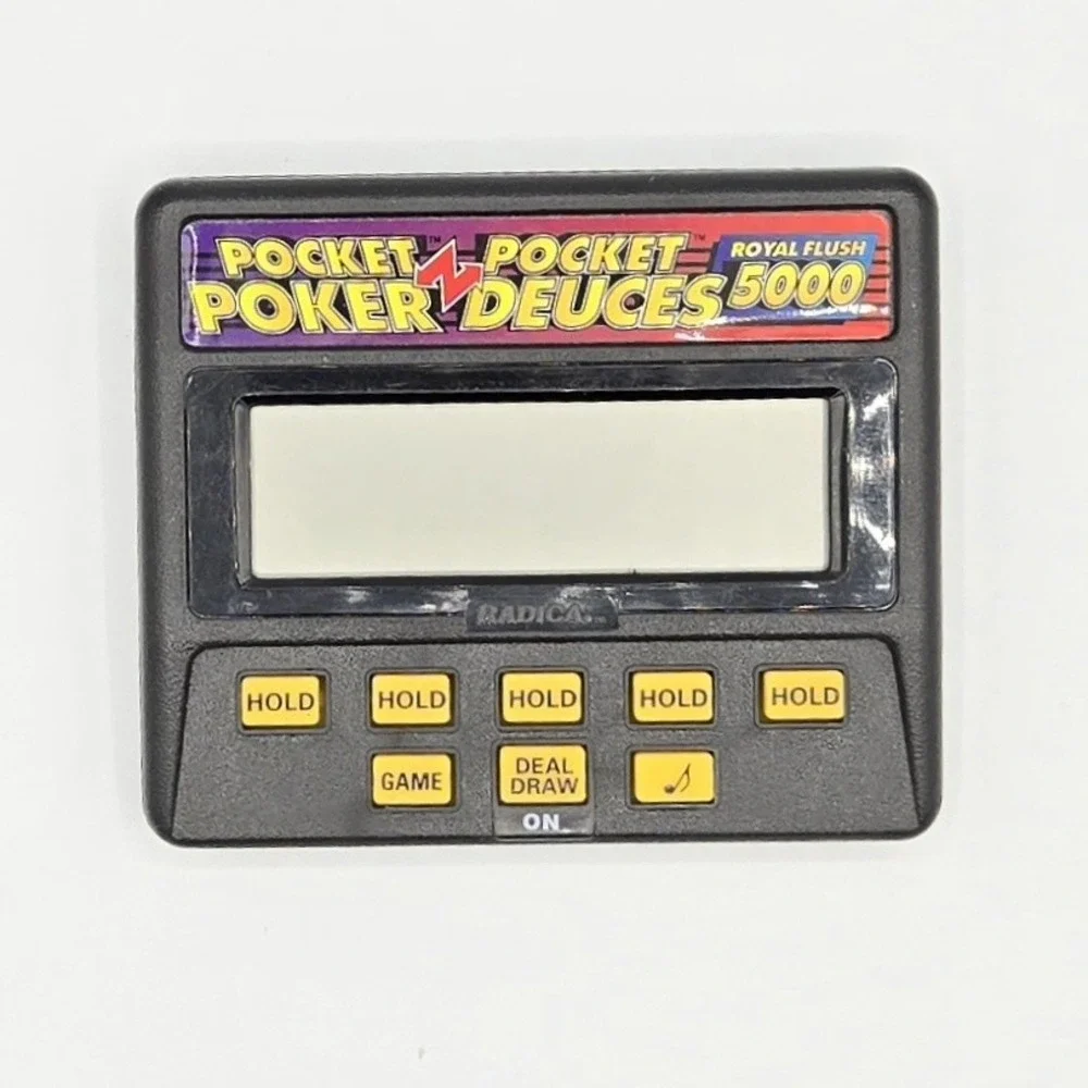 Radica Pocket Poker Deuces Royal‎ Flush 5000 Game Model 1314 Electronic Tested